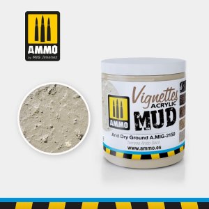 Ammo Mig 2150 - Vignettes Acrylic - Arid Dry Ground masa do dioram