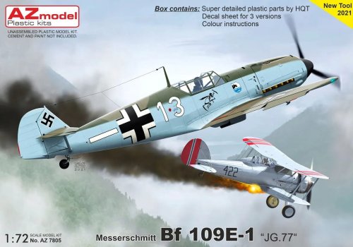 Przejdź do produktu AZ Model AZ 7805 - 1:72 Messerschmitt Bf 109E-1 JG.77