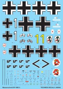 TECHMOD 24009 - 1:24 Messerschmitt Bf-109E-3 w/masks