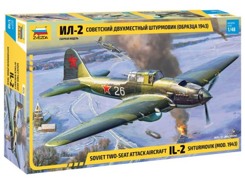 Przejdź do produktu Zvezda 4826 - 1:48 IL-2 Shturmovik mod.1943 Soviet Attack Aircraft