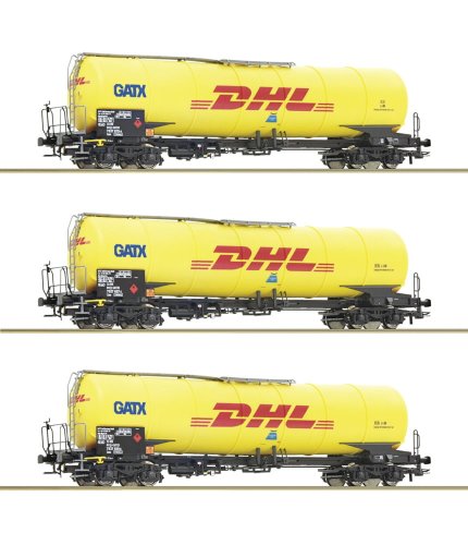 Przejdź do produktu Roco 76029 H0 - Zestaw 3 wagonów cystern Zacns GATX DHL