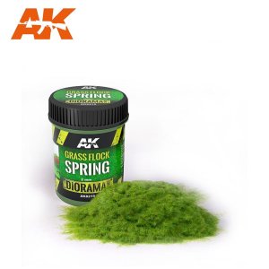 AK Interactive 8219 - Grass Flock 2mm Spring trawa 2 mm op. 250ml
