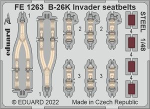 Eduard FE1263 - 1:48 B-26K Invader seatbelts - Steel