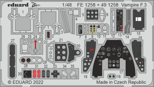 Przejdź do produktu Eduard FE1258 - 1:48 Vampire F.3