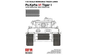 Rye Field Model 5002U - 1:35 Tiger I Initial Production Early Production Workable Track Links