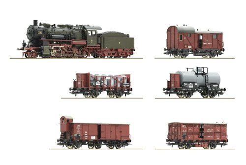 Przejdź do produktu Roco 61480 H0 - Zestaw Pruski pociąg towarowy, parowóz G 8.2 i 5 wagonów