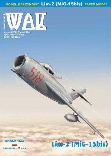 Przejdź do produktu WAK 2202 - 1:33 Lim-2 ( MiG-15bis )