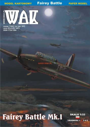 Przejdź do produktu WAK 2107 - 1:33 Fairey Battle Mk.I