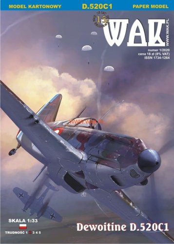 Przejdź do produktu WAK 2001 - 1:33 Dewoitine D.520C1