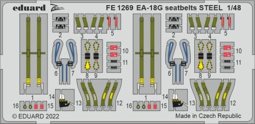 Przejdź do produktu Eduard FE1269 - 1:48 EA-18G seatbelts - Steel