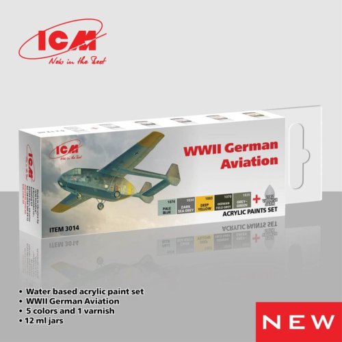 Przejdź do produktu ICM 3014 - Zestaw farb WWII German Aviation