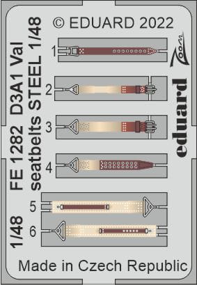 Przejdź do produktu Eduard FE1282 - 1:48 D3A1 Val seatbelts - Steel