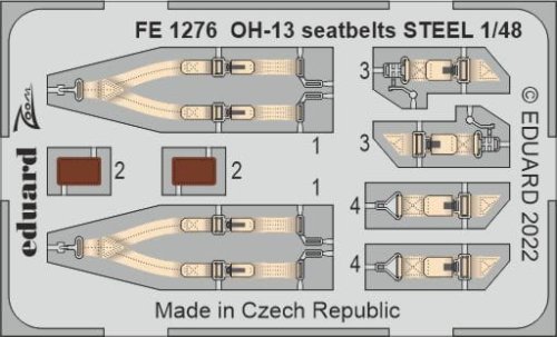 Przejdź do produktu Eduard FE1276 - 1:48 OH-13 seatbelts - Steel