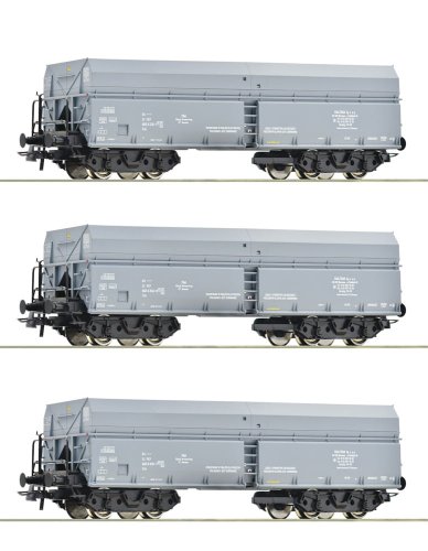 Przejdź do produktu Roco 76008 H0 - Zestaw 3 wagonów samowyładowczych Fals PKP