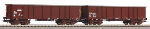 Piko 58237 H0 - Zestaw 2 wagonów węglarek Eaos RCW z ładunkiem