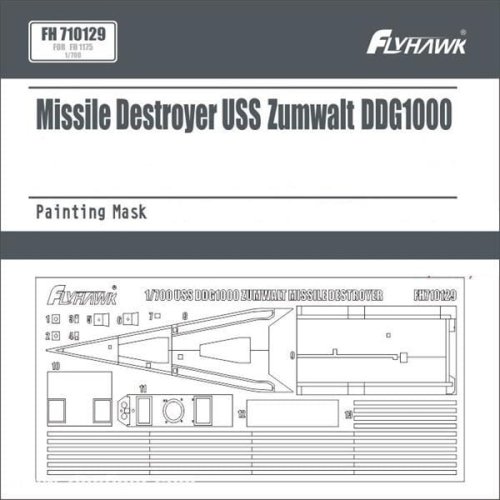 Przejdź do produktu Flyhawk 710129 - 1:700 USS Zumwalt DDG1000 Painting Mask