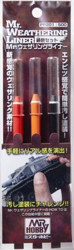 Przejdź do produktu Mr.Hobby PP201 - Zestaw kredek Mr. Weathering Liner Rust