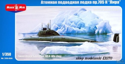 Przejdź do produktu MIKROMIR 350006 - 1:350 Soviet attack submarine 705 K Alfa class
