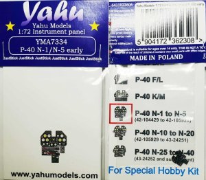 Yahu YMA7334 - 1:72 P-40 N-1/N-5 early