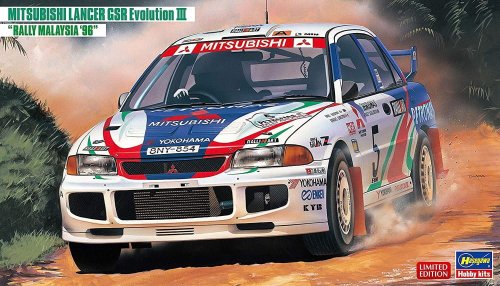 Przejdź do produktu Hasegawa 20537 - 1:24 Mitsubishi Lancer GSR Evolution III Rally Malaysia '96