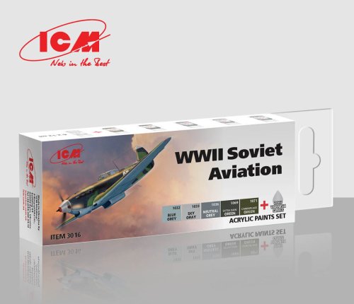 Przejdź do produktu ICM 3016 - Zestaw farb akrylowych WWII Soviet aviation (early period) 6 x 12 ml