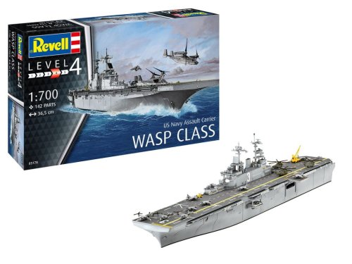 Przejdź do produktu Revell 65178 - 1:700 Assault Carrier USS Wasp Class model z farbami