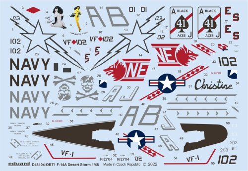 Przejdź do produktu Eduard D48104 - 1:48 F-14A Desert Storm