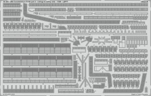 Eduard 53283 - 1:350 USS Constellation CV-64 part 3 - railings & safety nets