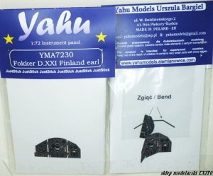 YAHU YMA7230 - 1:72 Fokker DXXI Finland early tablica przyrządów