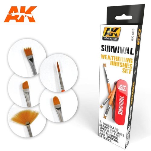 Przejdź do produktu AK INTERACTIVE 663 - Zestaw 5 pędzli do weatheringu