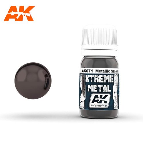 Przejdź do produktu AK INTERACTIVE 671 - Xtreme Metal - Metallic Smoke - farba metaliczna 30 ml