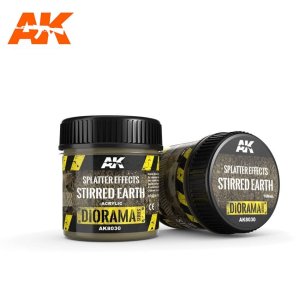 AK INTERACTIVE 8030 - Splatter Effects Stirred Earth 100 ml - Diorama Series