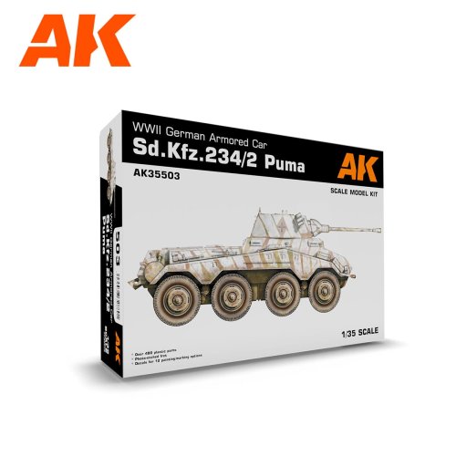 Przejdź do produktu AK Interactive 35503 - 1:35 Sd.Kfz.234 Puma WWII German Armored Car