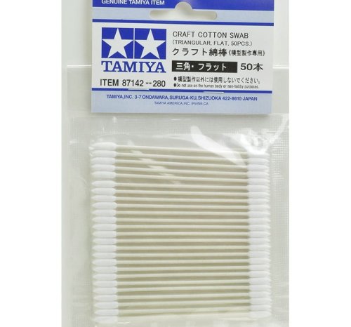 Przejdź do produktu TAMIYA 87142 - Patyczki bawełniane TrF (trójkątne, płaskie) 50 szt