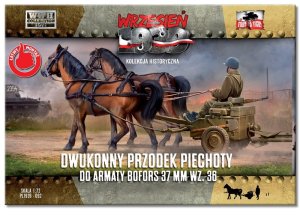 First to Fight 092 - Wrzesień 1939 - 1:72 Dwukonny przodek piechoty do armaty Bofors 37mm wz.36 - Gazetka w zestawie z modelem
