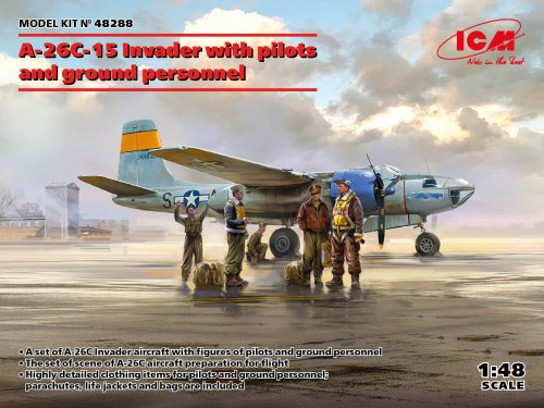 Przejdź do produktu ICM 48288 - 1:48 A-26C-15 Invader with pilots and ground personnel