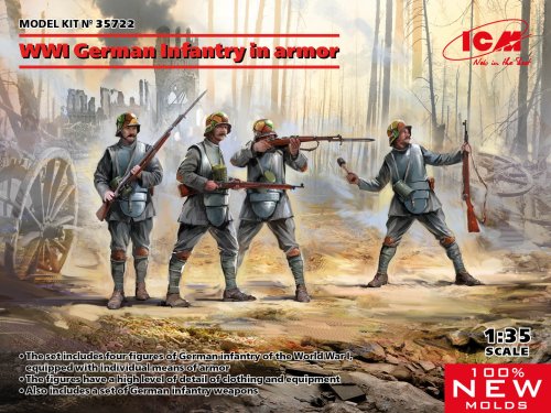 Przejdź do produktu ICM 35722 - 1:35 WWI German Infantry in аrmor