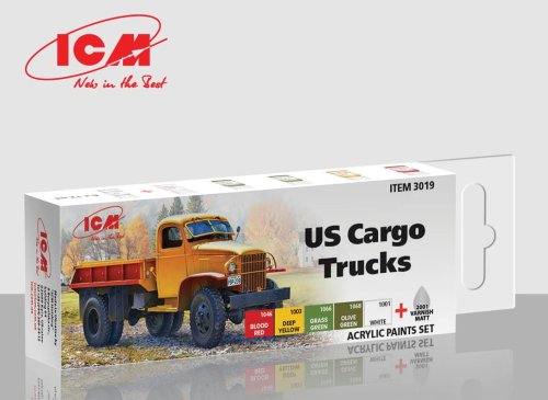 Przejdź do produktu ICM 3019 - Zestaw farb akrylowych US Cargo Trucks