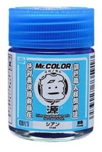 Mr.Hobby CR1 - Pigment do farb Mr.Color Cyan 18 ml