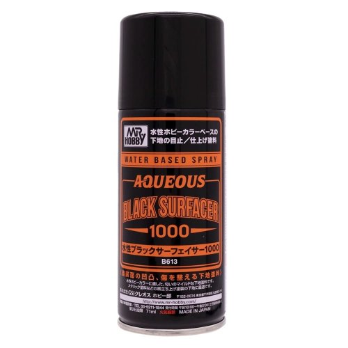 Przejdź do produktu Mr.Hobby B613 - Podkład czarny Mr. Aqueous Surfacer 1000 Black w sprayu 170 ml