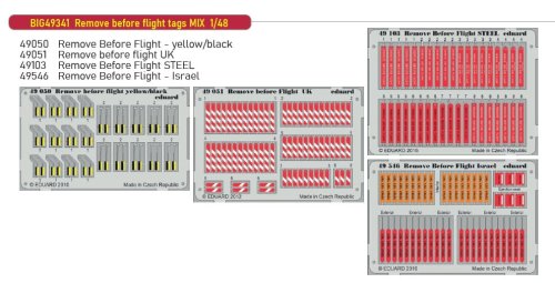 Przejdź do produktu Eduard BIG49341 - 1:48 Remove before flight tags MIX