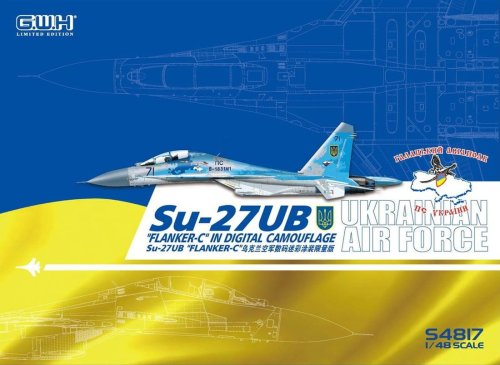 Przejdź do produktu Great Wall Hobby S4817 - 1:48 Su-27UBM Flanker-C in Digital Camouflage Ukrainian Air Force