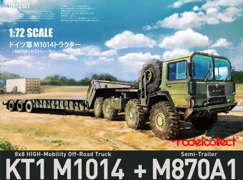 Przejdź do produktu Modelcollect UA72341 - 1:72 KT1 M1014 8X8 High-Mobility Off-Road Truck + M870A1 Semi-Trailer