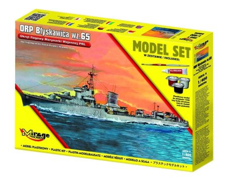 Przejdź do produktu Mirage 840096 - 1:400 ORP Błyskawica wz. 65 model z farbami