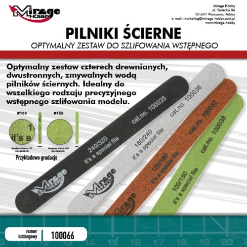 Przejdź do produktu Mirage 100066 - Zestaw 4 sztuk pilniczków modelarskich