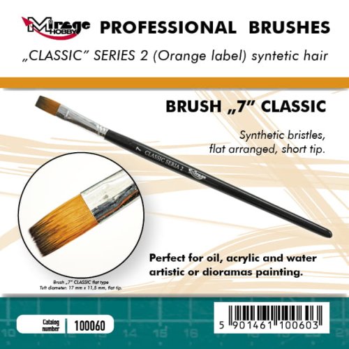 Przejdź do produktu Mirage 100060 - Pędzel płaski Classic Seria 2 rozmiar 7