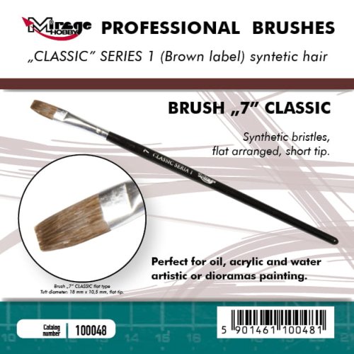 Przejdź do produktu Mirage 100048 - Pędzel płaski Classic Seria 1 rozmiar 7