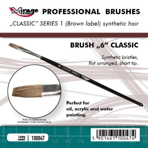 Przejdź do produktu Mirage 100047 - Pędzel płaski Classic Seria 1 rozmiar 6