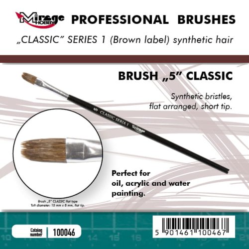 Przejdź do produktu Mirage 100046 - Pędzel płaski Classic Seria 1 rozmiar 5