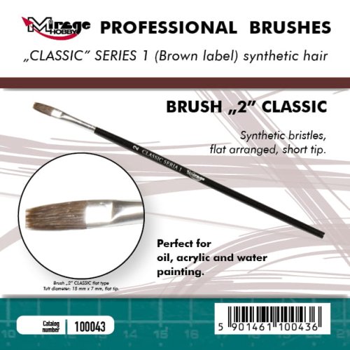 Przejdź do produktu Mirage 100043 - Pędzel płaski Classic Seria 1 rozmiar 2
